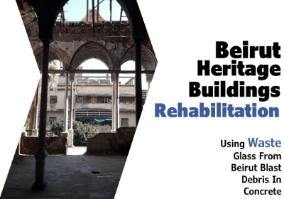 Zero waste project-Beirut Blast crushed glass