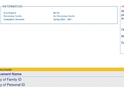 Receiving university degree