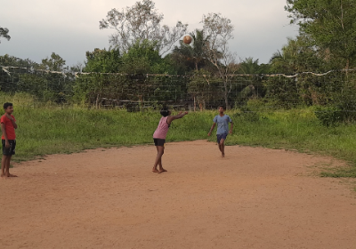 To prepare a playground for sports practice.