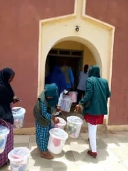 dignity kits being distributed