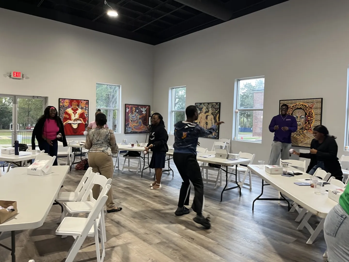 group of students at college