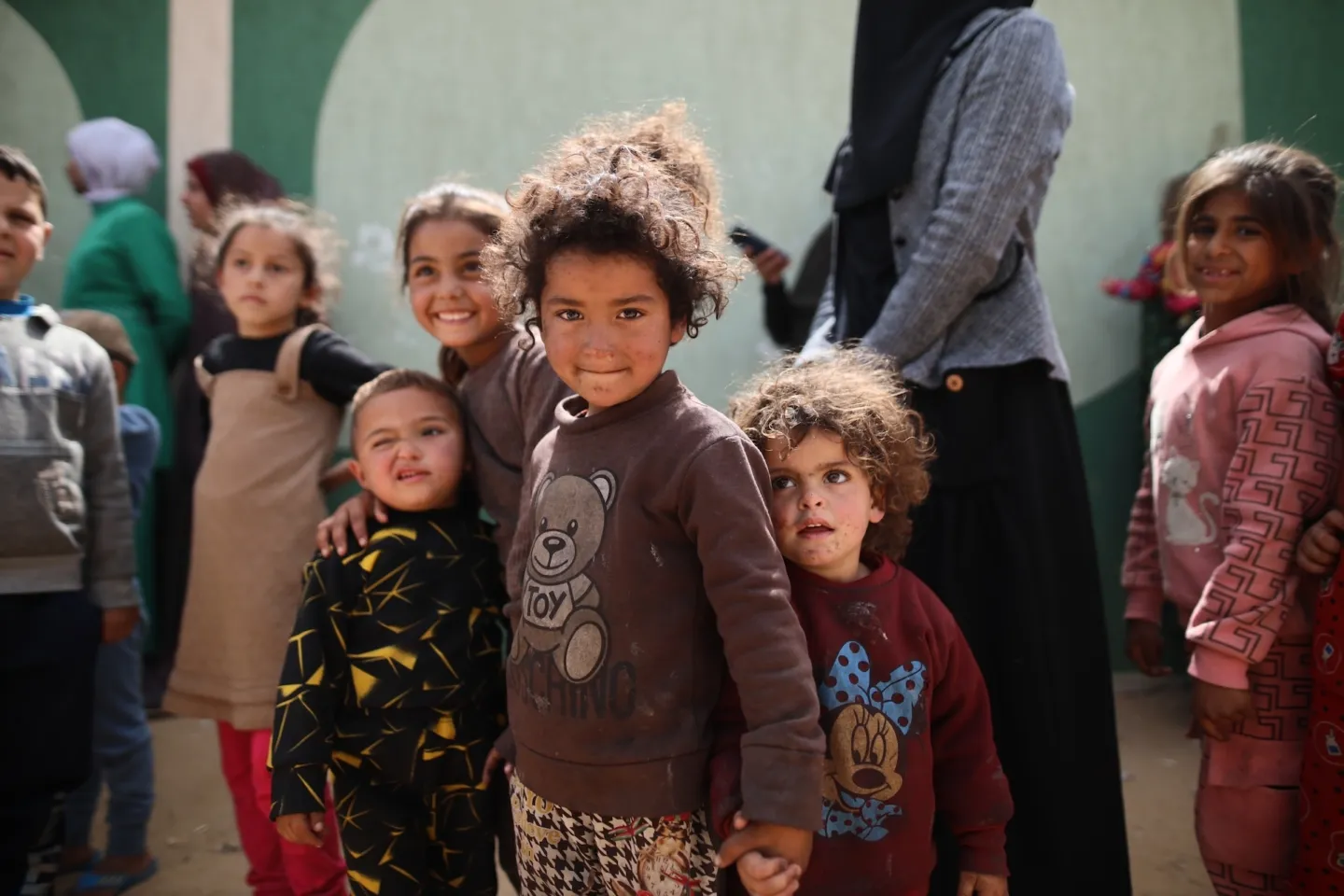 A group of young children in Gaza