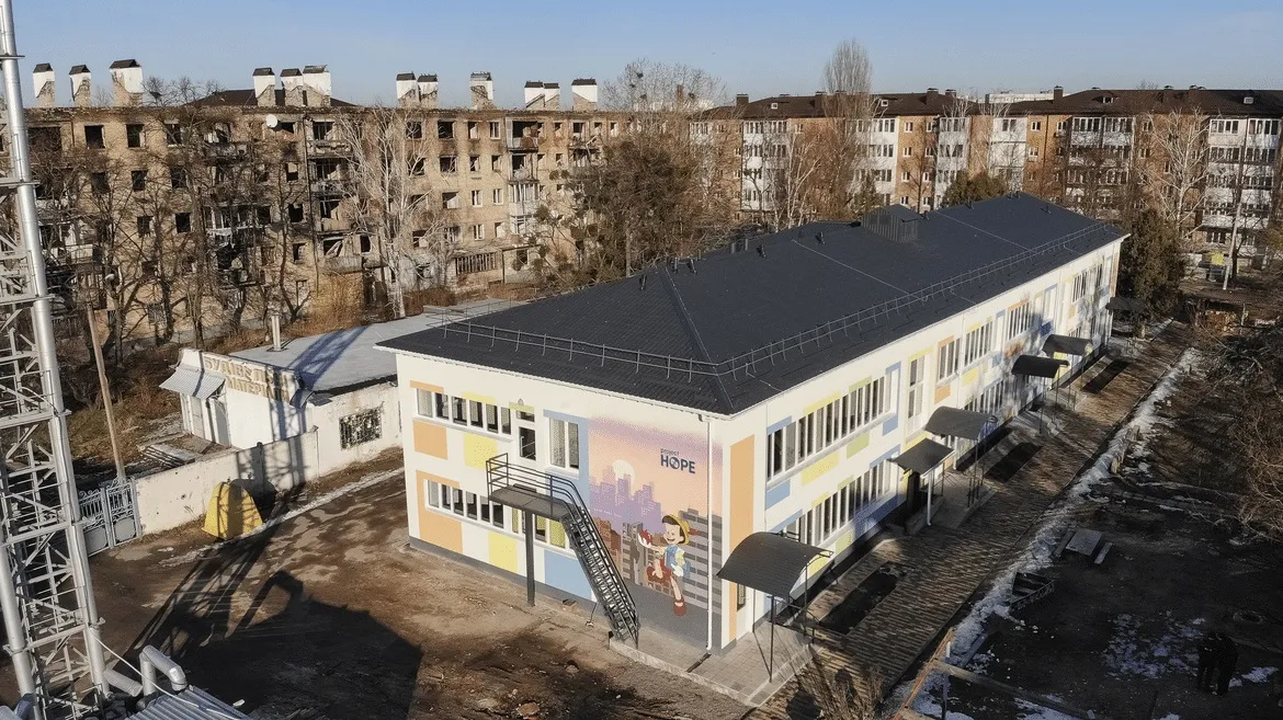 eagle eye view of new kindergarten in Ukraine