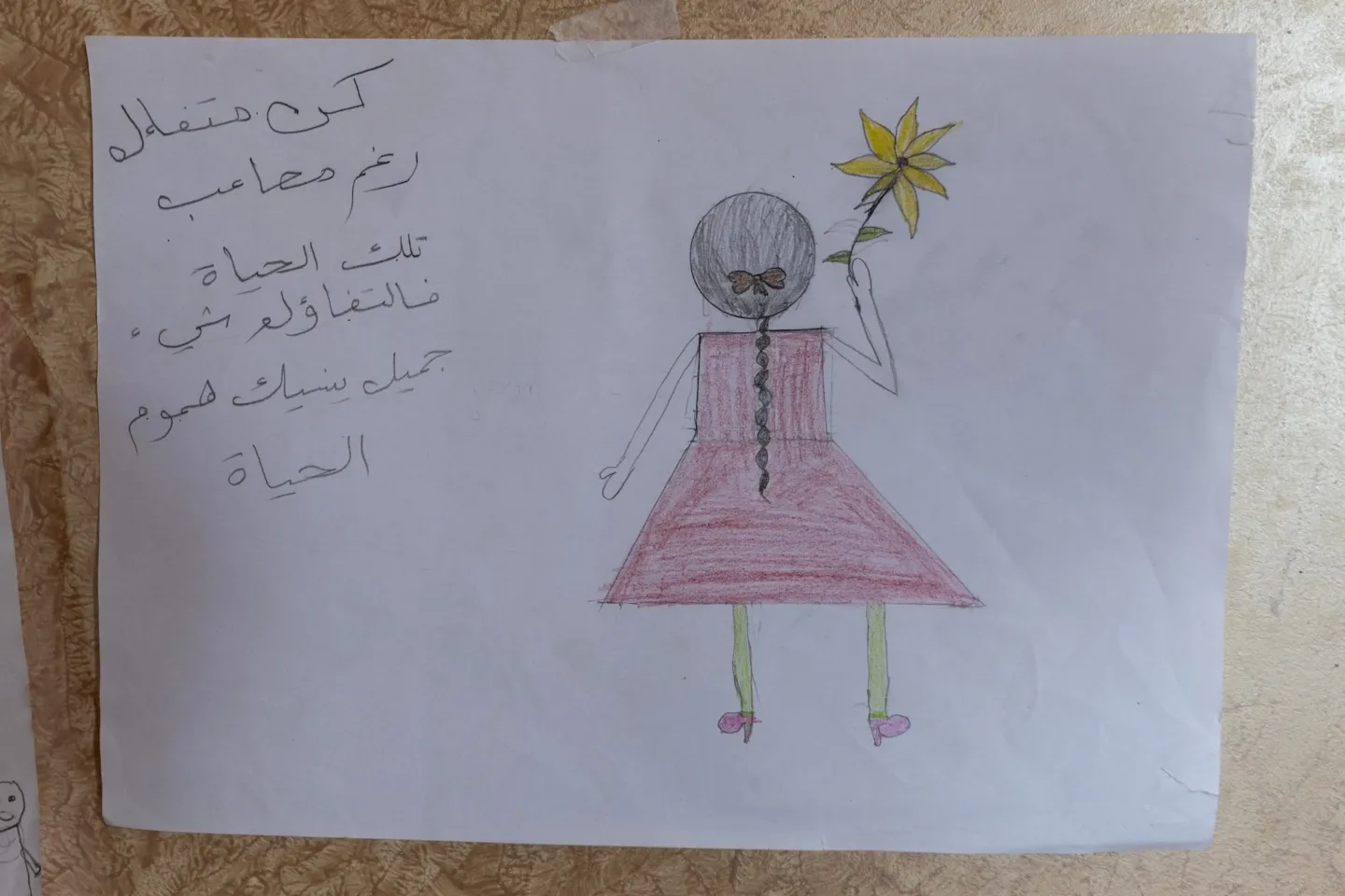 painting from a young child in Gaza