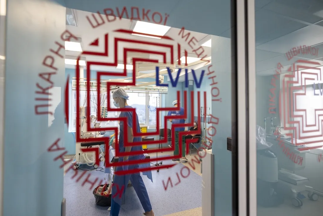 surgeon in Ukraine hospital