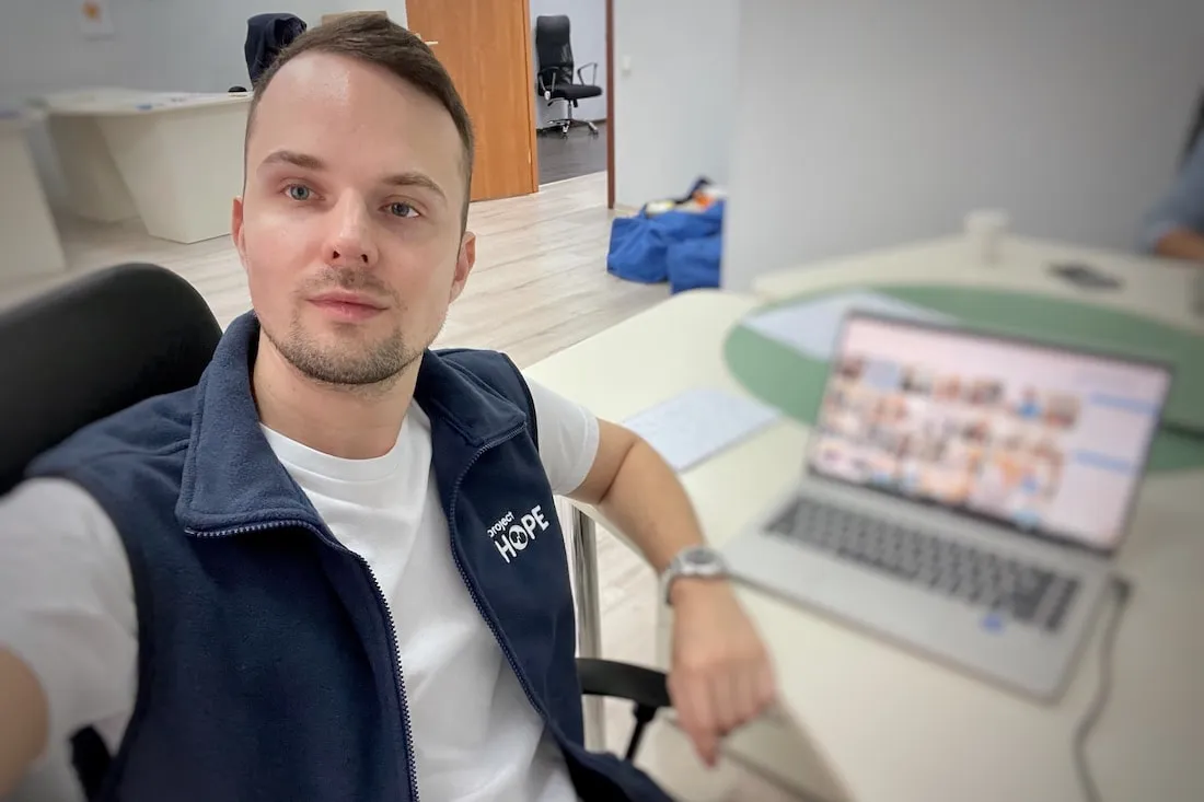 Artem, Project HOPE's information officer in Ukraine