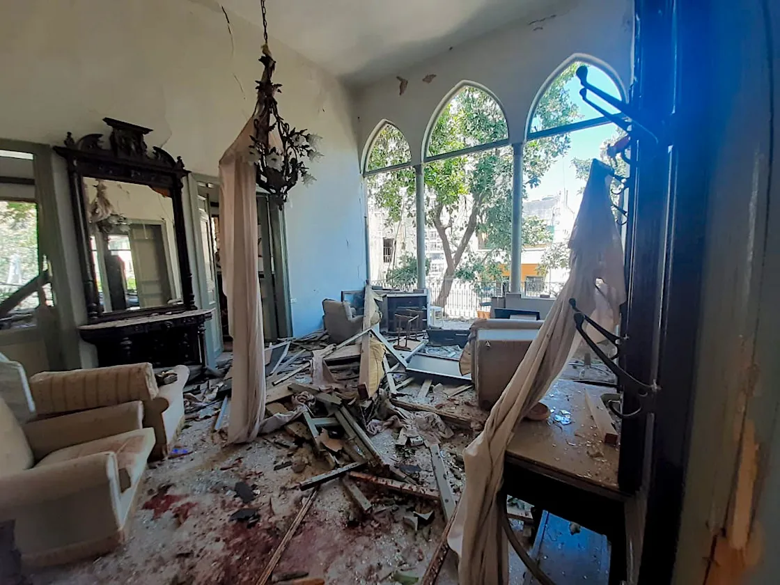 Aftermath of the Beirut explosion.