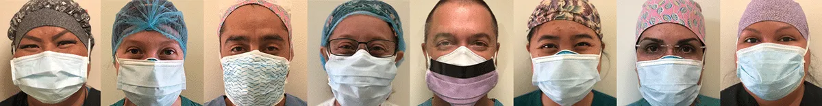 collage of multiple health workers