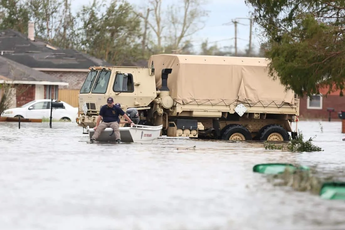 Hurricane Ida damage in LaPlace, Louisiana