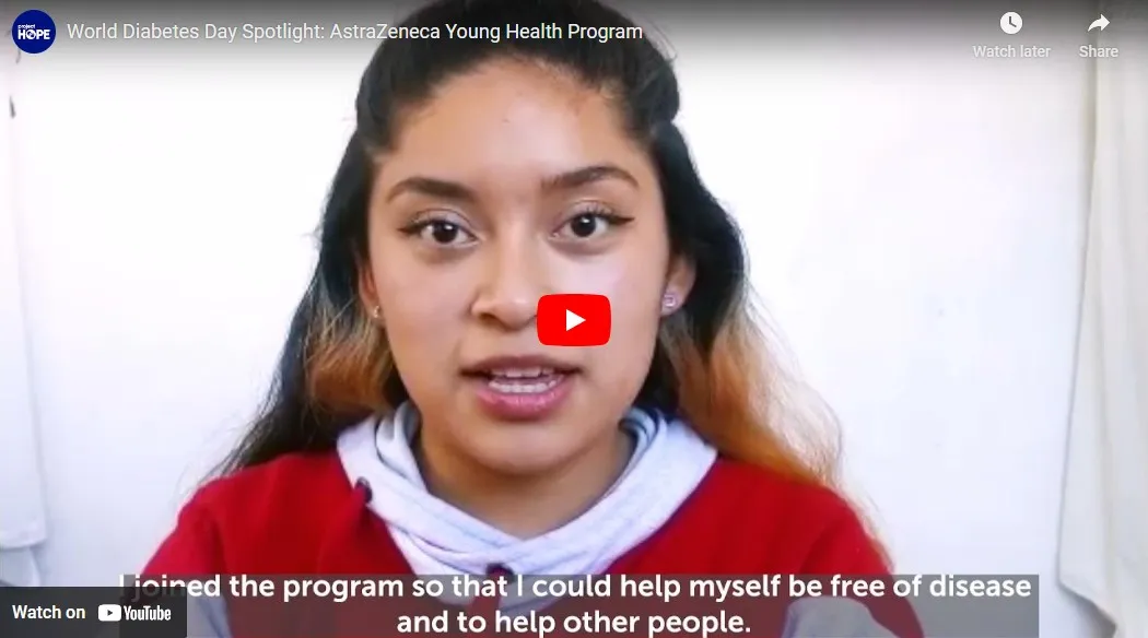 screenshot from a youtube video on world diabetes day